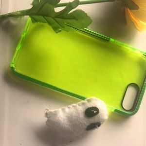 iPhone 7plus clear green phone case
